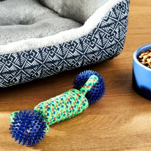 Chomp and Tug Buddy Rope and Spikey Balls Dog Chew Toy