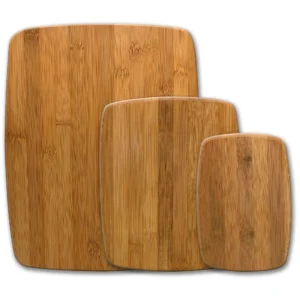 3-Piece Kitchen Cutting Board Set Made From Bamboo Wood