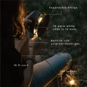 Outdoor Camping Light With Solar-powered Led String Lights