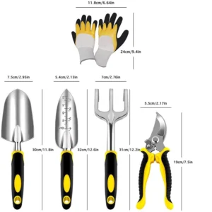 Garden Tools Set 5 Piece Floral Heavy Duty